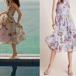 Anthropologie Floral Print Women's Dress